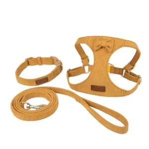 Soft Breathable Dog Collar, Harness, & Leash Set